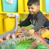8 Jumbo Dinosaur Toys & Footprint Bundle