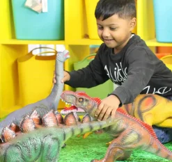 8 Jumbo Dinosaur Toys & Footprint Bundle