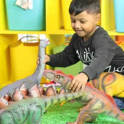 6 Jumbo Dinosaur Toys Plus Footprints