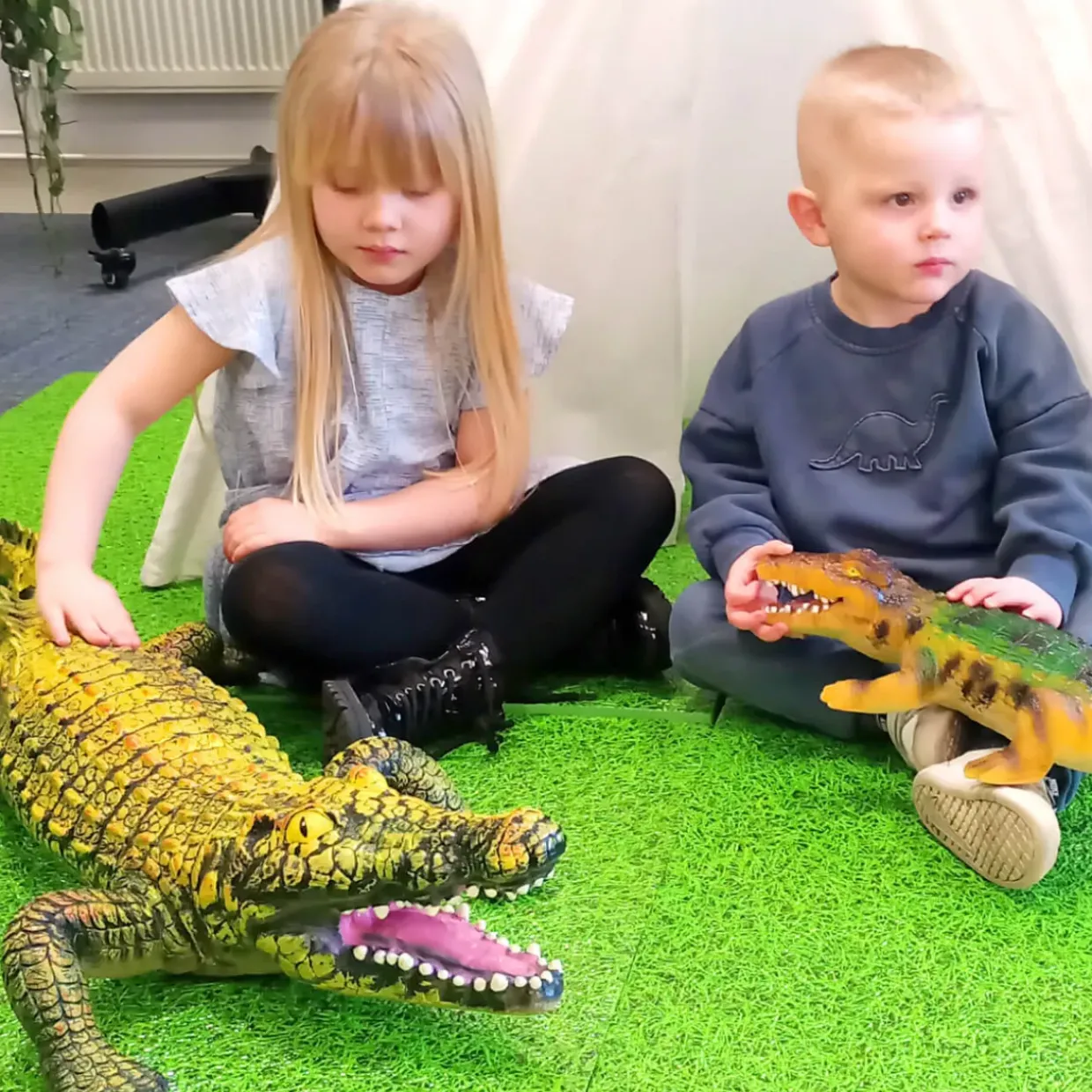 2 Large Crocodile Toys - 47 & 20 inch