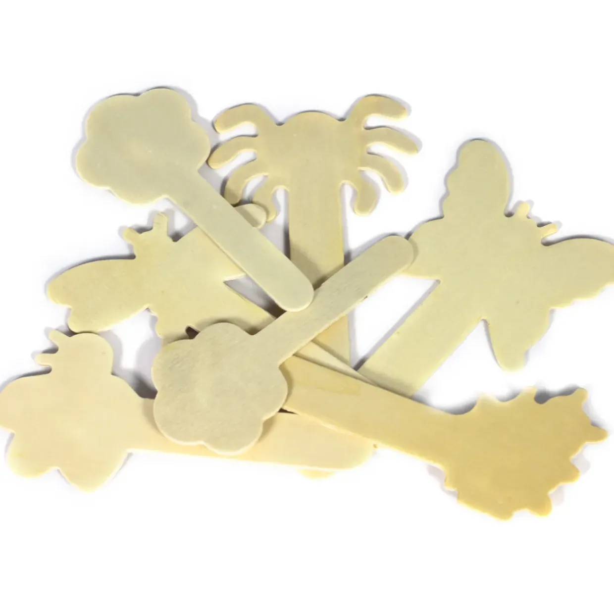 20 Nature Shaped Wooden Craft Sticks