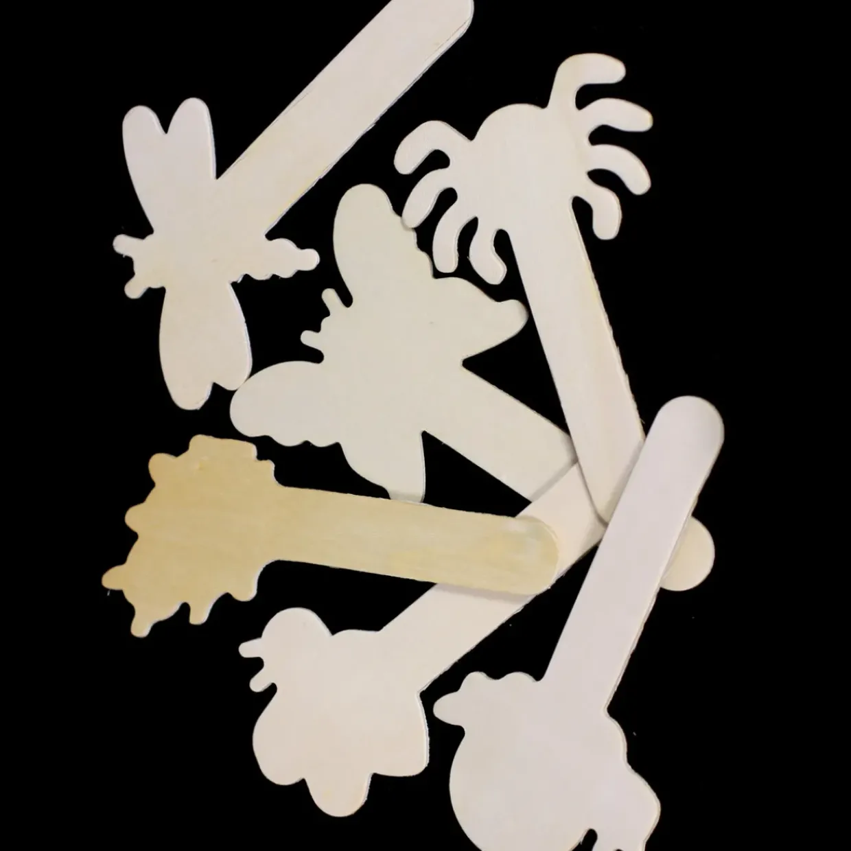 20 Nature Shaped Wooden Craft Sticks