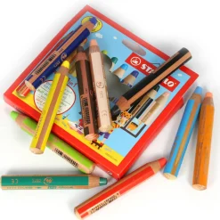 10 Pack Of Stabilo Woody 3 in 1 pencils