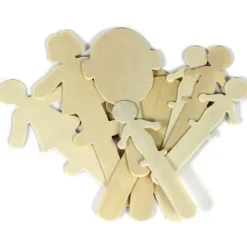 30 People Shaped Craft Sticks