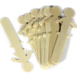 30 People Shaped Craft Sticks