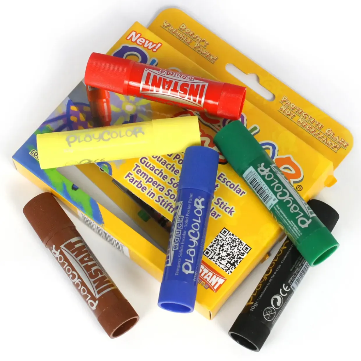 6 Playcolor Large Paint Sticks