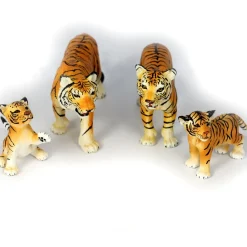 4 Small World Tiger Toy Figures
