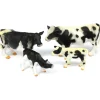4 small world toy cow figures