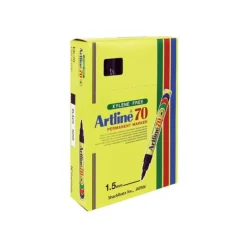 Artline 70 Black Permanent Marker (Pack of 12)