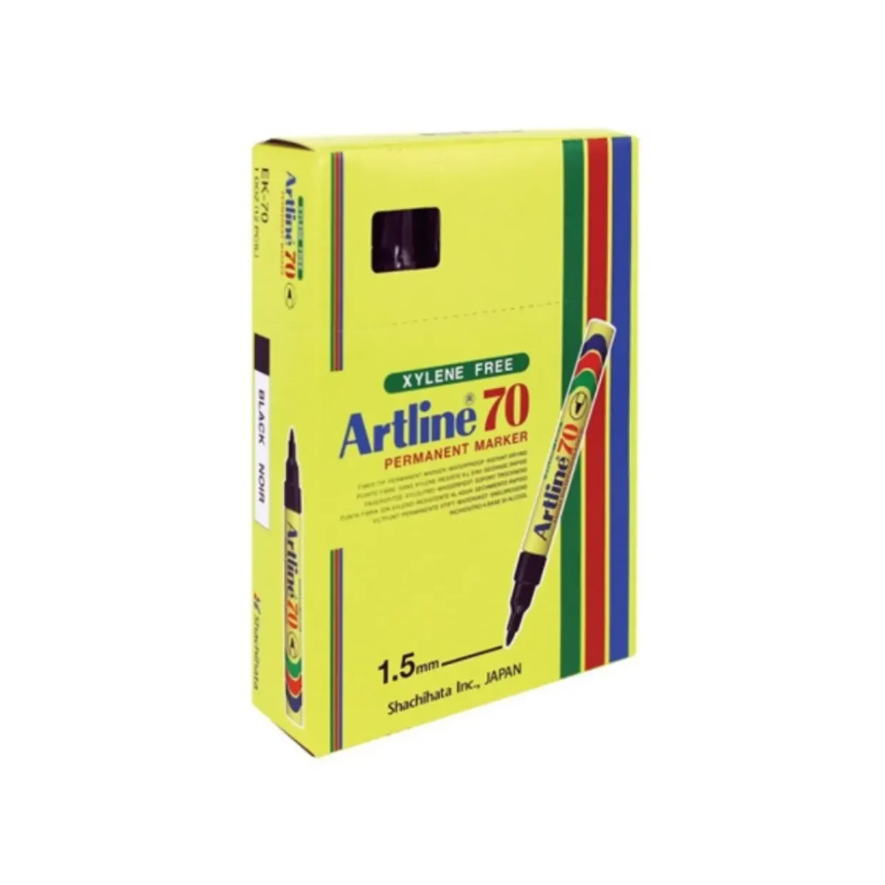 Artline 70 Black Permanent Marker (Pack of 12)