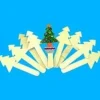 Christmas Tree Wooden Craft Sticks -10pk