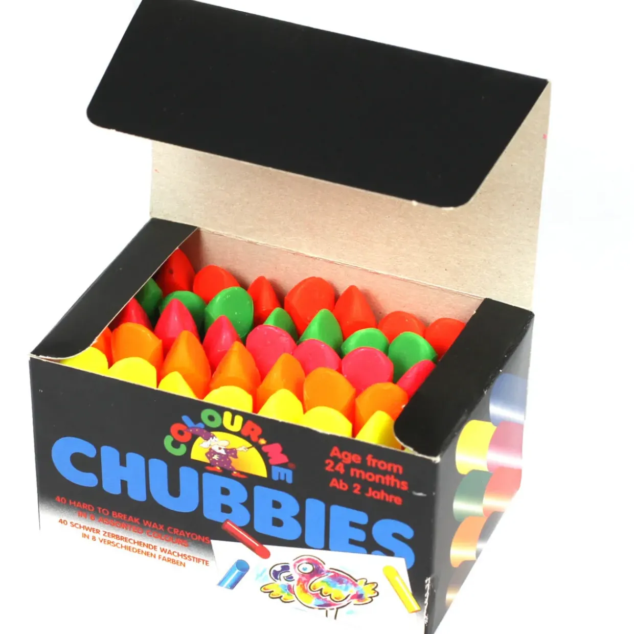 Chubbi Stumps: 40-Pack of Vibrant Neon Crayons