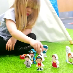 Chunky Small World Hospital Wooden Figures Set - 8pcs