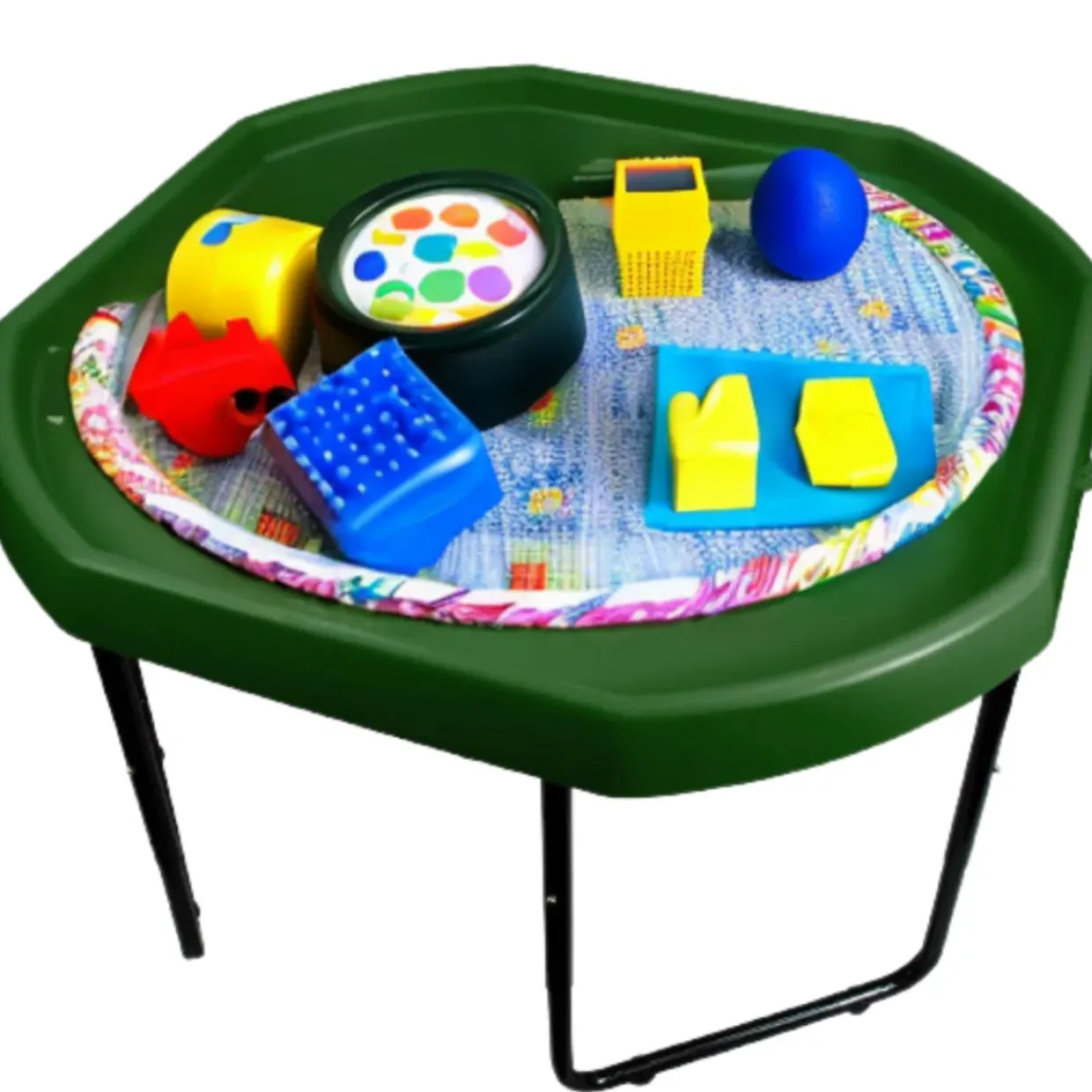 Dark Green Tuff Tray and Stand - Height Adjustable