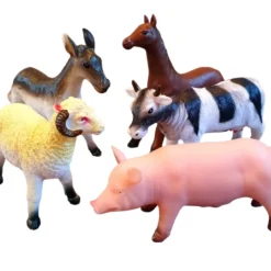 Farm Animal Toys For Small World Play - Set of 5