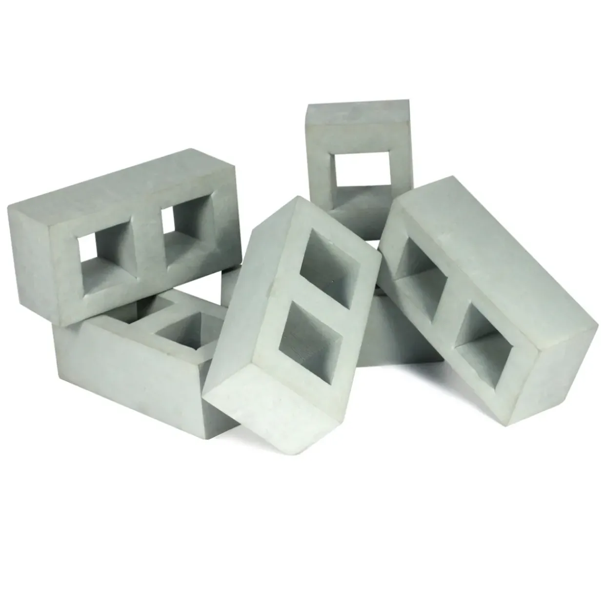 Grey Breezeblock Solid Soft Foam Masonry Block - 20 Piece Set
