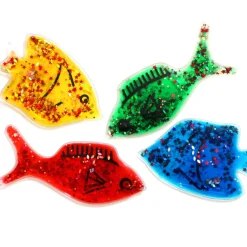 Jelly Fish Shapes Var Colours W Glitter Pack Of 4