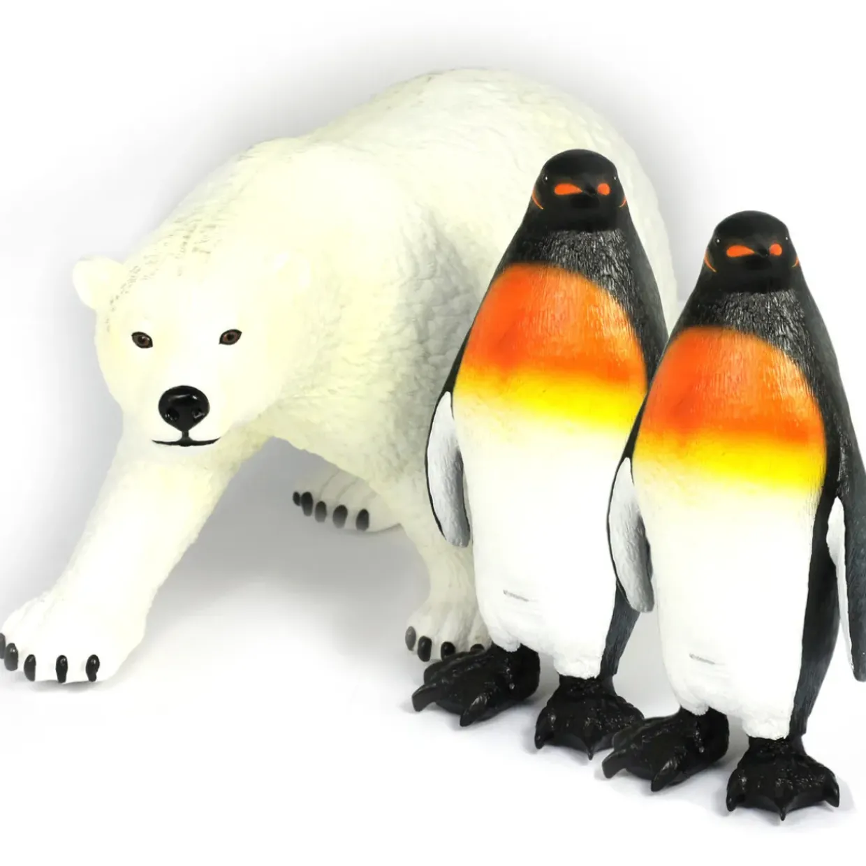 Jumbo Arctic Animal Figures 3pc - 20" Polar Bear & 12" Penguins