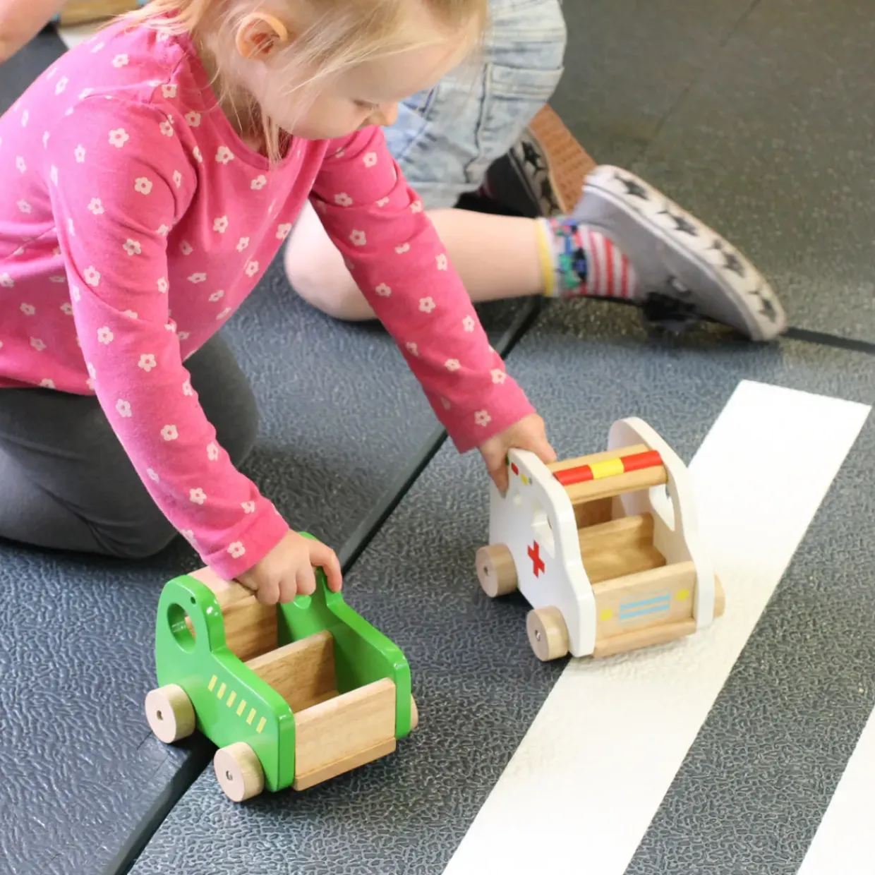 Large Interlocking Foam Play Mats - Zebra Crossing Design - 104 x 104cm