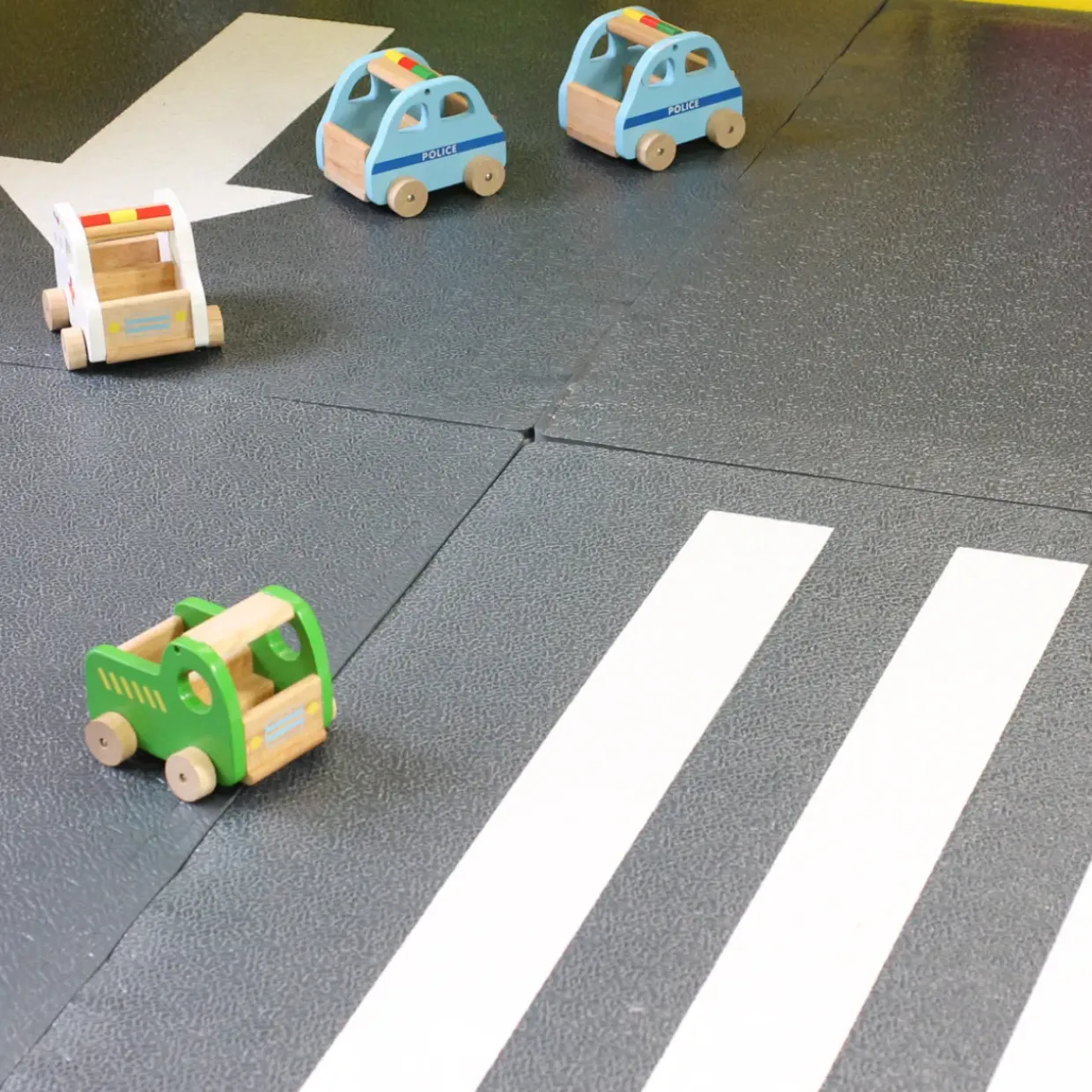 Large Interlocking Foam Play Mats - Zebra Crossing Design - 104 x 104cm