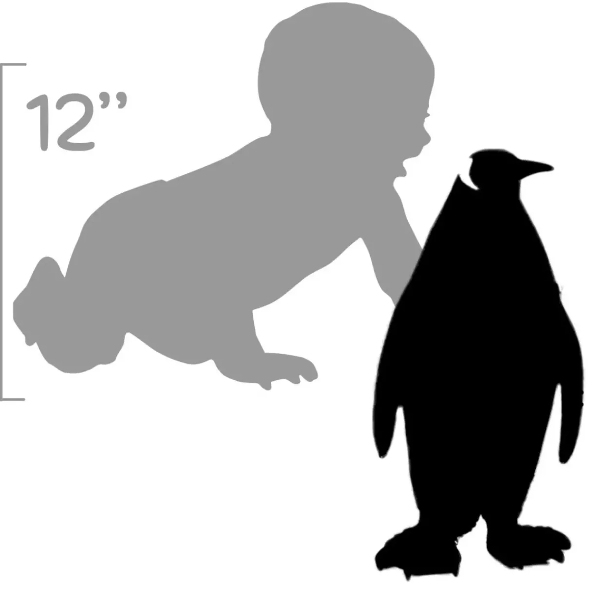 Large Soft Feel Penguin Toy - 12 Inch Arctic Wildlife Learning