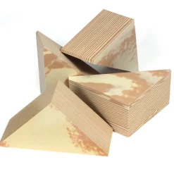 10-Pack Wood Effect Foam Building Triangles