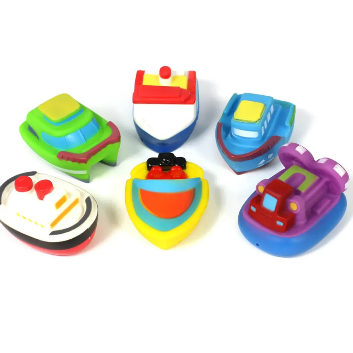 6pc boat bath toy squirters