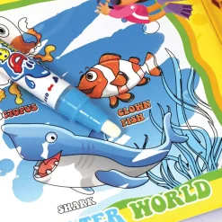 3PC Reusable Magic Water Colouring Books. Alphabet, Fruit & Ocean