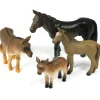 4pc Small World Horse And Donkey Animal Bundle