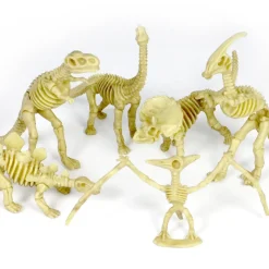 6-Piece Realistic Toy Dinosaur Skeleton Bones Set - Ideal for Pretend Play