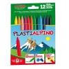PlastiAlpino Wax Crayons Mixed Colours Pack Of 12