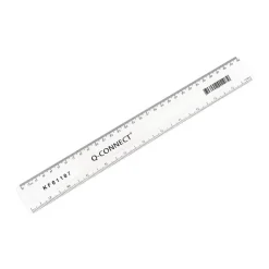 Q-Connect Acrylic Shatter Resistant Ruler 30cm Clear