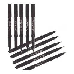 Q-Connect Black 0.4mm Fineliner Pen (Pack of 10)