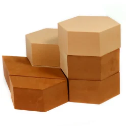 Red & Brown Hexagon Foam Building Blocks 24 Pack
