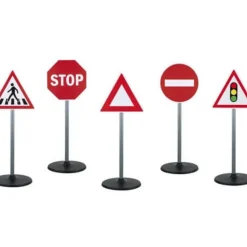 Road Safety Traffic Signs, Traffic Light & Parking Barrier Set.
