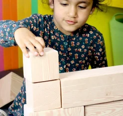 Role Play Foam House Bricks Breeze Blocks and Wooden Effect Building Blocks Bundle 77 Pack