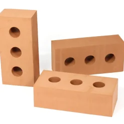 Role Play Foam House Bricks Breeze Blocks and Wooden Effect Building Blocks Bundle 77 Pack