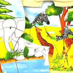 Safari Wooden Jigsaw Puzzle 5 Layers for Fun & Educational Play