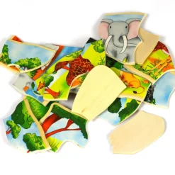 Safari Wooden Jigsaw Puzzle 5 Layers for Fun & Educational Play
