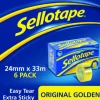 Sellotape Original Golden Tape 24mmx33m (Pack of 6)