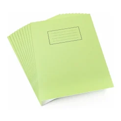 Silvine Green 229x178mm Ruled Exercise Book (Pack of 10)