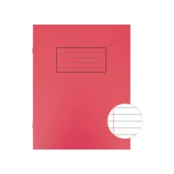 Silvine Red 229x178mm Ruled Exercise Books (Pack of 10)