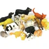 Small World Domestic Pet Dog Cat & Rabbit Figures - 16pc for Pretend Play