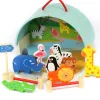 Small World Portable Wooden Zoo Playset