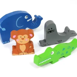 Small World Portable Wooden Zoo Playset