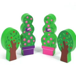 Small World Wooden Figures Set - 72PC Eco-Friendly Bundle for Imaginative Play
