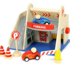 Small World Wooden Garage Playset - Eco-Friendly Toy for Endless Imaginative Play