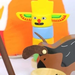 Small World Wooden Native Indian Teepee Playset