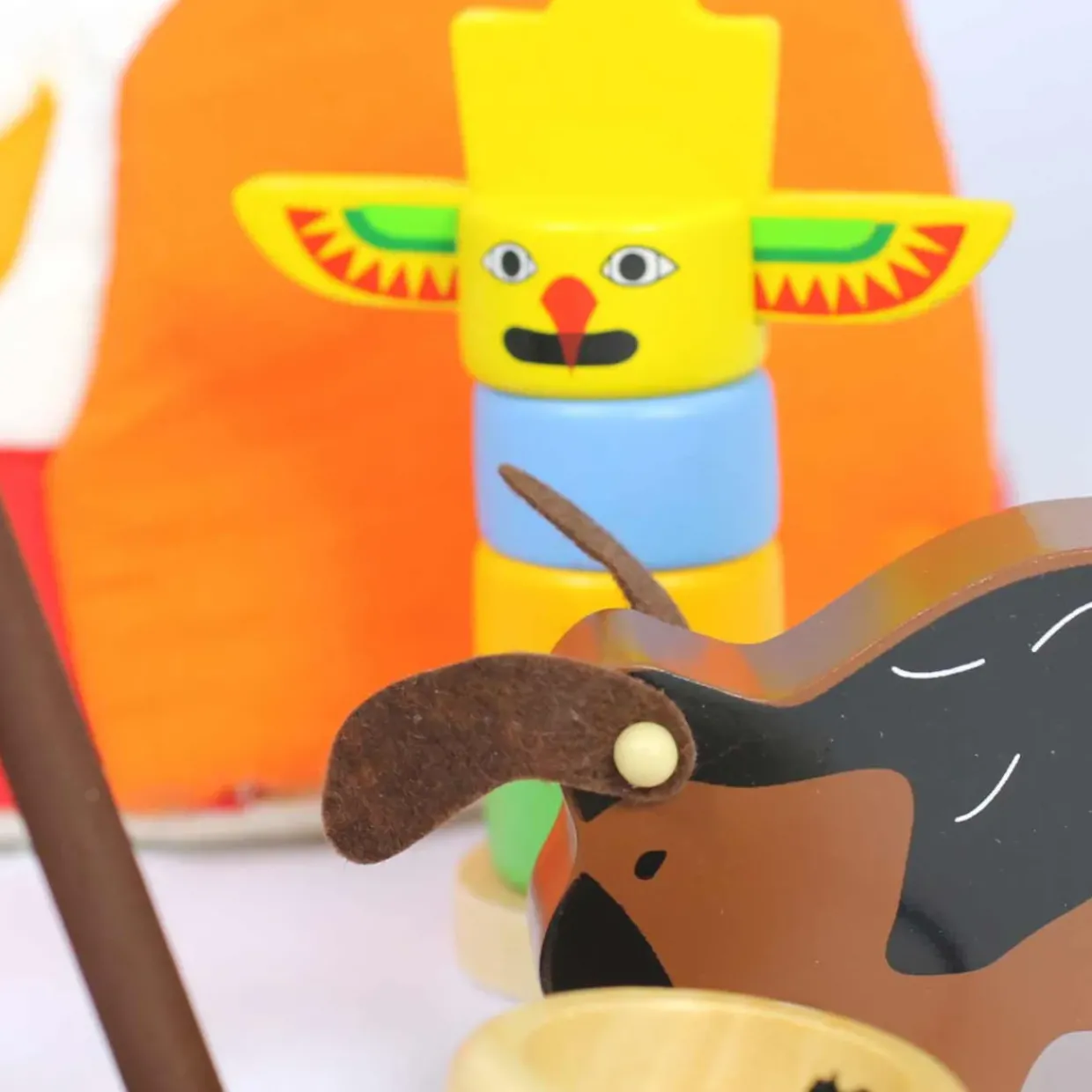 Small World Wooden Native Indian Teepee Playset