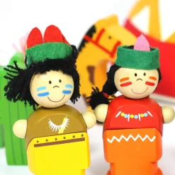 Small World Wooden Native Indian Teepee Playset